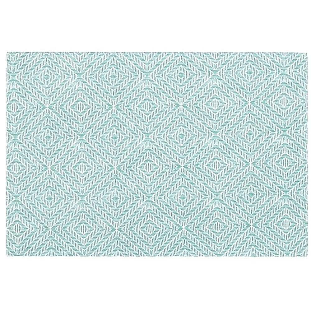 Liberty Indoor Outdoor Placemats Set of 4 Diamond Trellis Turquoise Beach Summer